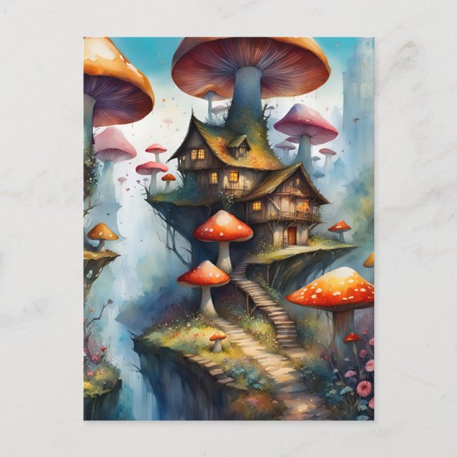 Colourful fairy village, Postcrossing Postcard (Front)