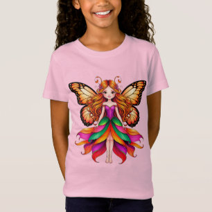 Colourful Fairy With Vibrant Butterfly Wings T-Shirt