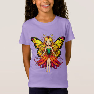 Colourful Fairy With Vibrant Butterfly Wings T-Shirt