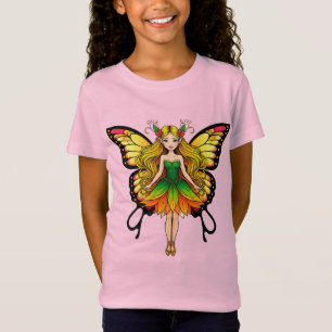 Colourful Fairy With Vibrant Butterfly Wings T-Shirt