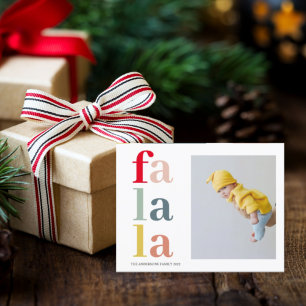 Colourful Falala And Photo   Happy Holidays  Postcard