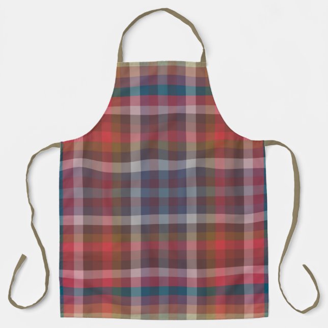Colourful Fall And Winter Coloured Chequered Patte Apron (Front)