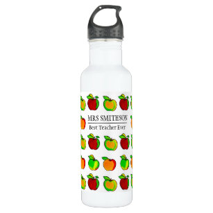  Colourful Fall Apple Pattern Cute Gift For Teache 710 Ml Water Bottle