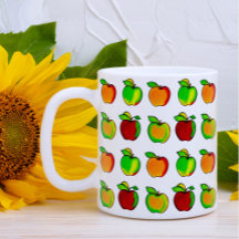 Colourful Fall Apple Pattern Cute Gift For Teacher