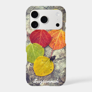 Colourful Fall Aspen Leaves Photo Personalised