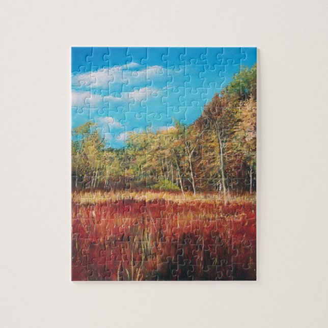 Colourful Fall Autumn Landscape Jigsaw Puzzle (Vertical)