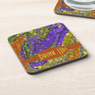 Colourful Fall Bouquet Box Design Personalised.  Coaster