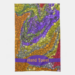 Colourful Fall Bouquet Box Design Tea Towel
