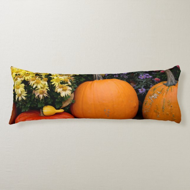 Colourful fall decorative pumpkin display body cushion (Front)