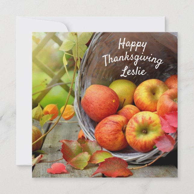 Colourful Fall Foliage Thanksgiving Holiday Card (Front)