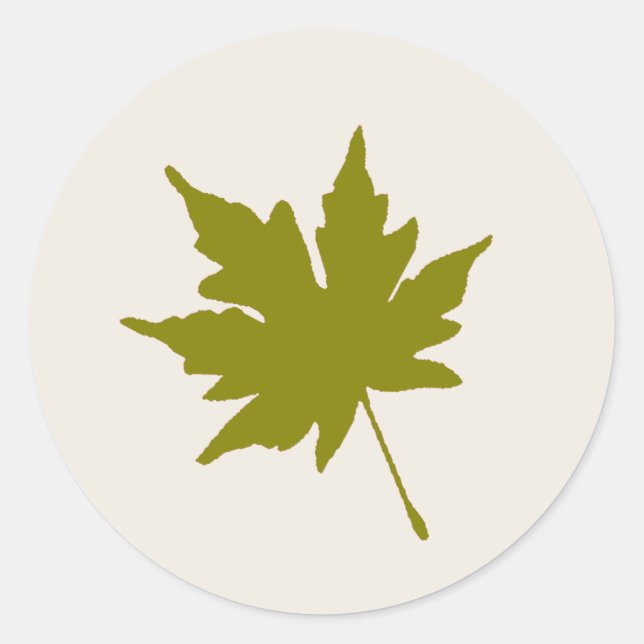 Colourful Fall Leaf Sticker (Front)