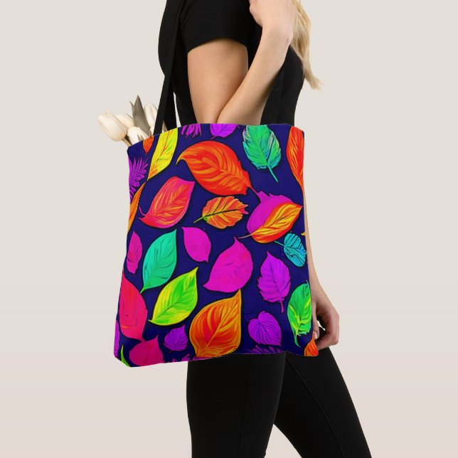 Colourful fall leaves Artwork Tote Bag (Close Up)
