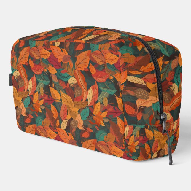 Colourful Fall Leaves Dopp Kit (Right Corner)
