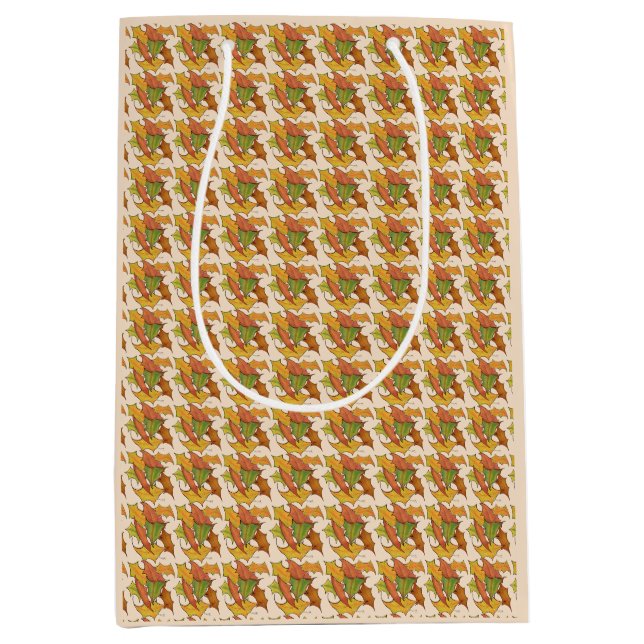 Colourful Fall Leaves for Thanksgiving Original Ar Medium Gift Bag (Front)