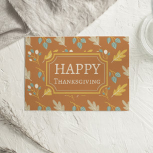 Colourful Fall Leaves Happy Thanksgiving card