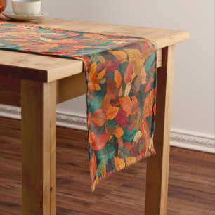 Colourful Fall Leaves Medium Table Runner