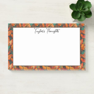 Colourful Fall Leaves Post-it Notes