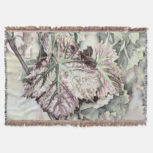 Colourful Fall leaves with fall colours drawing Throw Blanket