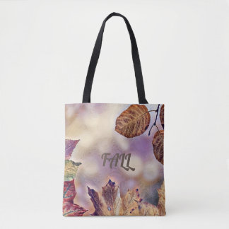 Colourful Fall leaves with fall colours watercolor Tote Bag
