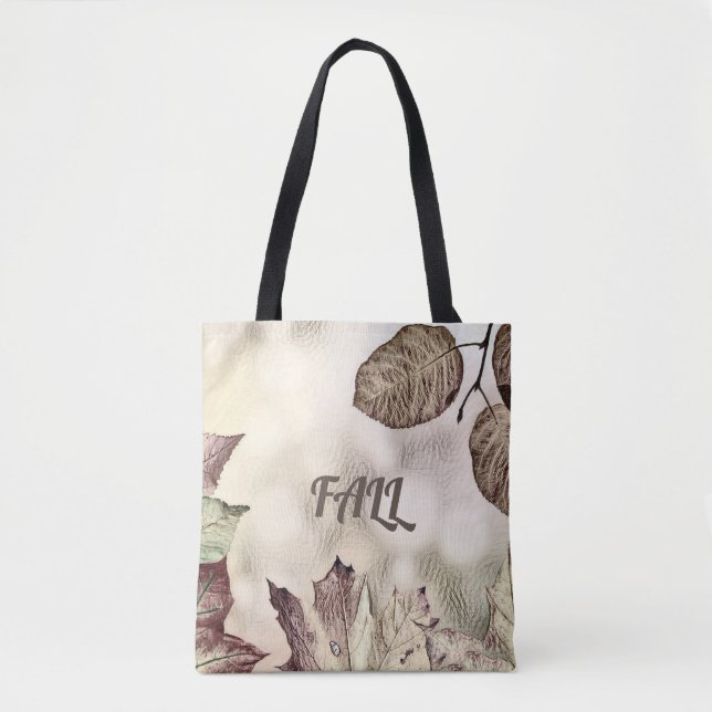 Colourful Fall leaves with fall colours watercolor Tote Bag (Front)
