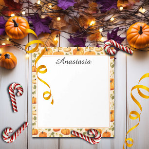Colourful Fall Pumpkins Elegant Notepad