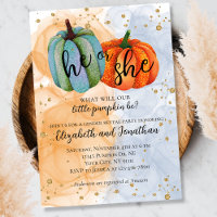 Colourful Fall Pumpkins He or She Gender Reveal