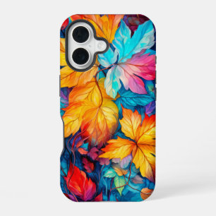 Colourful Fallen Autumn Leaves iPhone 16 Case