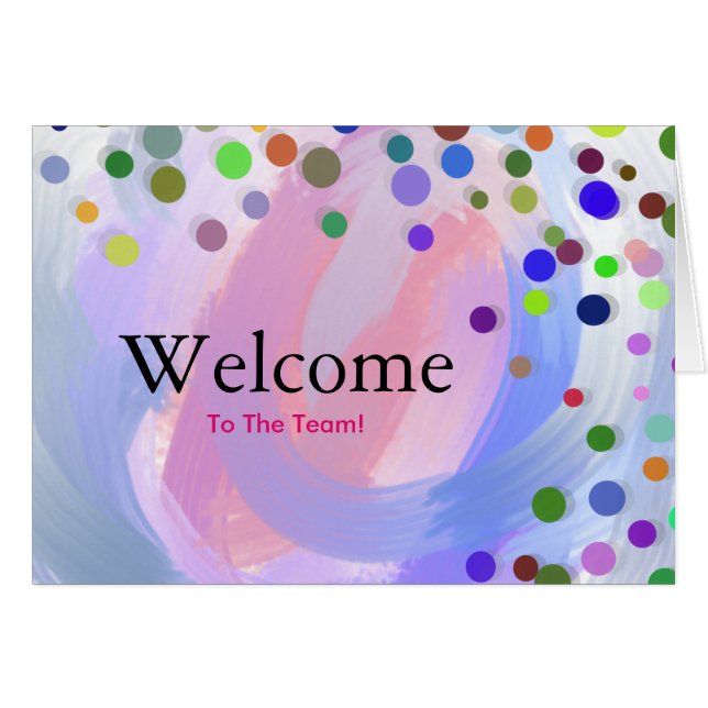 Colourful Falling Sparkles Polka Dots Welcome (Front Horizontal)