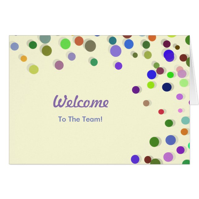Colourful Falling Sparkles Polka Dots Welcome (Front Horizontal)