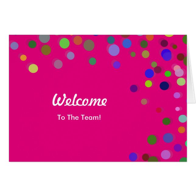 Colourful Falling Sparkles Polka Dots Welcome (Front Horizontal)