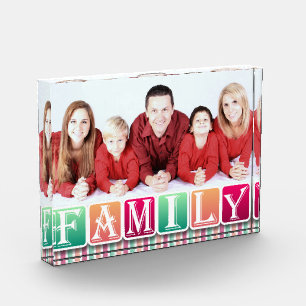 Colourful Family Blocks Custom Family Portrait