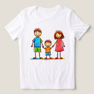 Colourful Family Joy Minimalist T‑Shirt Tri-Blend Shirt
