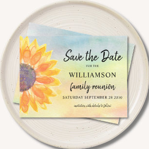 Colourful Family Reunion Save The Date Announcement Postcard
