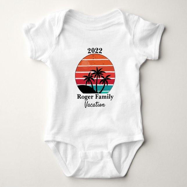 Colourful Family Reunion Vacation  T-Shirt Baby Bodysuit (Front)