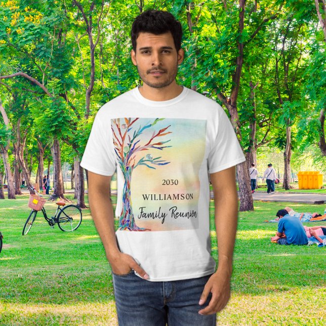 Colourful Family Tree Family Reunion T-Shirt (Creator Uploaded)