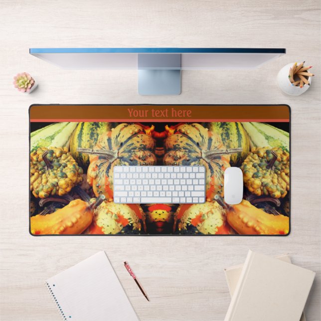 Colourful Fancy Gourds Close Up Personalised  Desk Mat (Office 1)