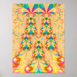 Colourful fanned design poster