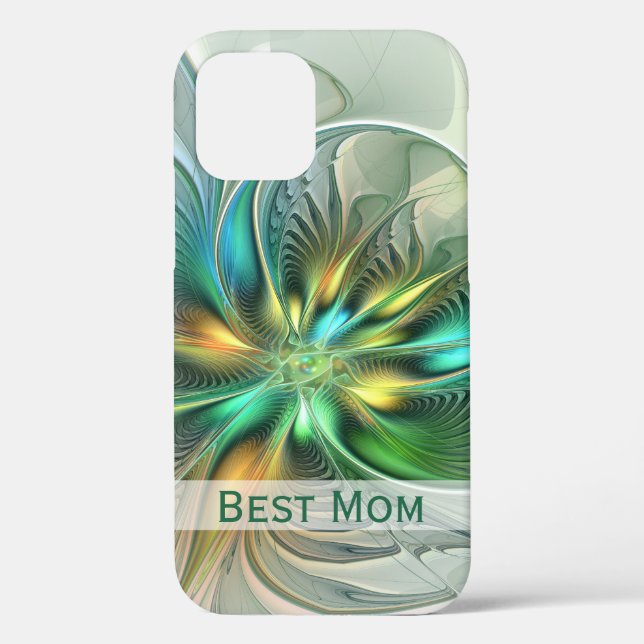Colourful Fantasy Abstract Flower Fractal Best Mum Case-Mate iPhone Case (Back)