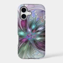 Colourful Fantasy Abstract Modern Fractal Flower