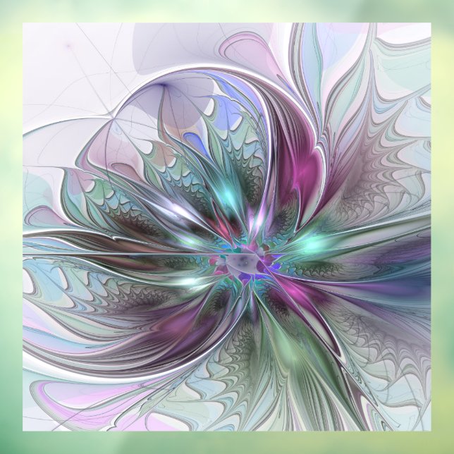 Colourful Fantasy Abstract Modern Fractal Flower (Sheet 3)