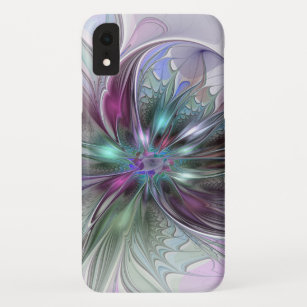 Colourful Fantasy Abstract Modern Fractal Flower Case-Mate iPhone Case
