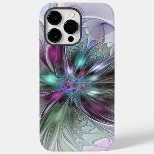 Colourful Fantasy Abstract Modern Fractal Flower Case-Mate iPhone 14 Pro Max Case