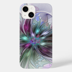 Colourful Fantasy Abstract Modern Fractal Flower Case-Mate iPhone 14 Case