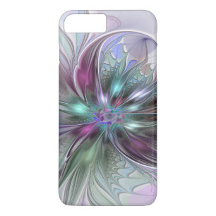 Colourful Fantasy Abstract Modern Fractal Flower iPhone 8 Plus/7 Plus Case