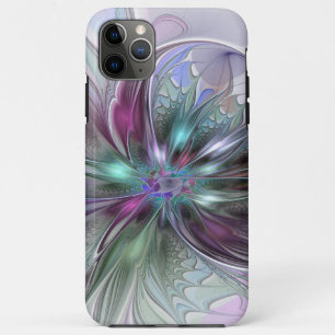 Colourful Fantasy Abstract Modern Fractal Flower Case-Mate iPhone Case
