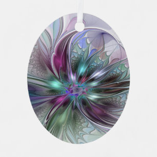 Colourful Fantasy Abstract Modern Fractal Flower Metal Tree Decoration