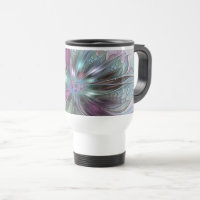 Colourful Fantasy Abstract Modern Fractal Flower