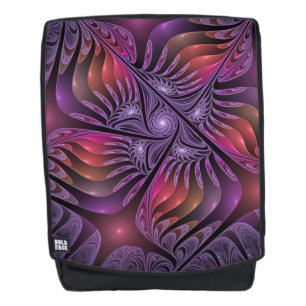 Colourful Fantasy Abstract Trippy Purple Fractal Backpack
