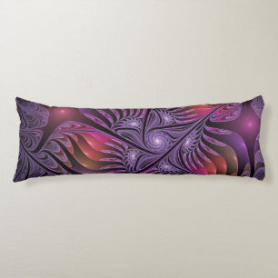 Colourful Fantasy Abstract Trippy Purple Fractal Body Cushion