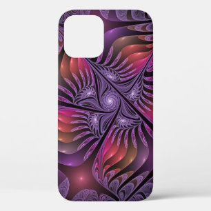 Colourful Fantasy Abstract Trippy Purple Fractal iPhone 12 Case